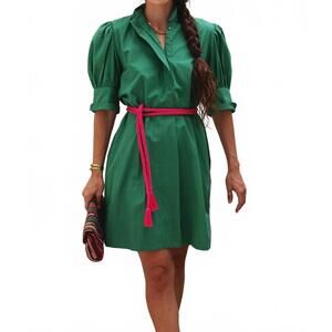 NEW EXVOTO ruby dress in foliage green